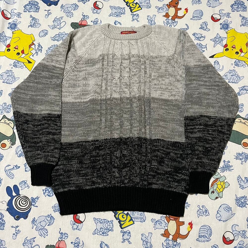 Vintage 90s Chartwell Grey Tall Acrylic Sweater